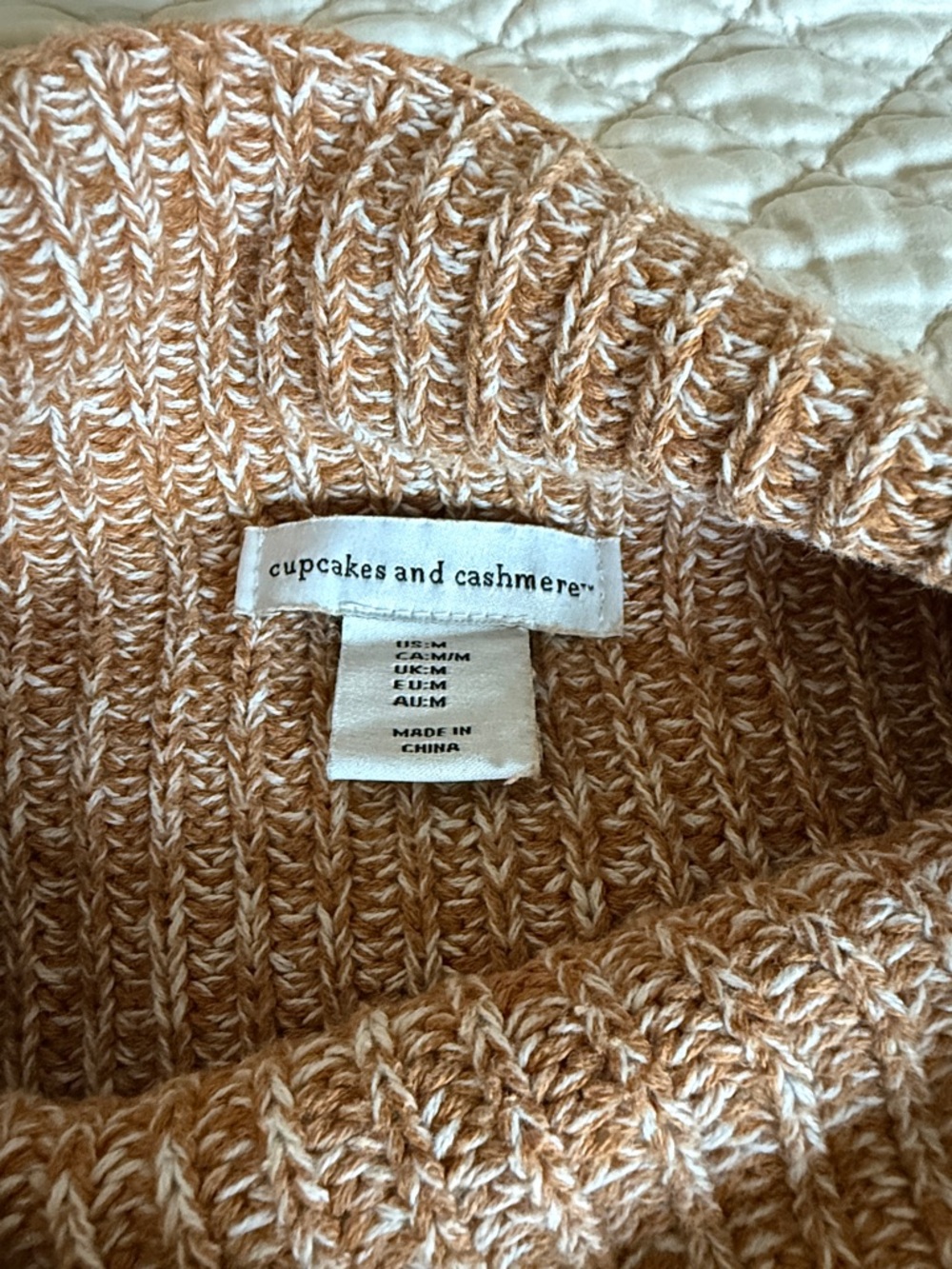 cupcakes & cashmere Brown Marled Cowl Mock Neck Sweater - Picture 2 of 7